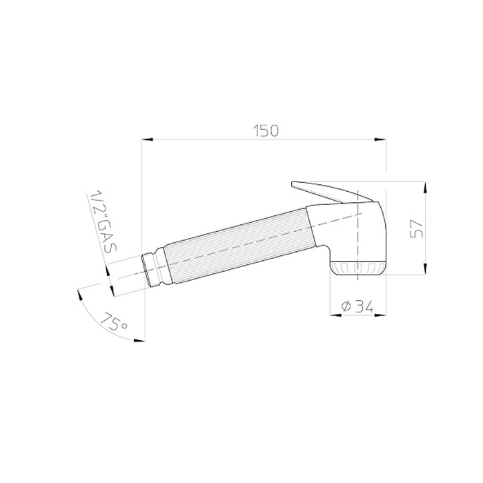 Bossini Nikita Душевые лейки с клапаном подачи Ø34,5mm, цвет: хром