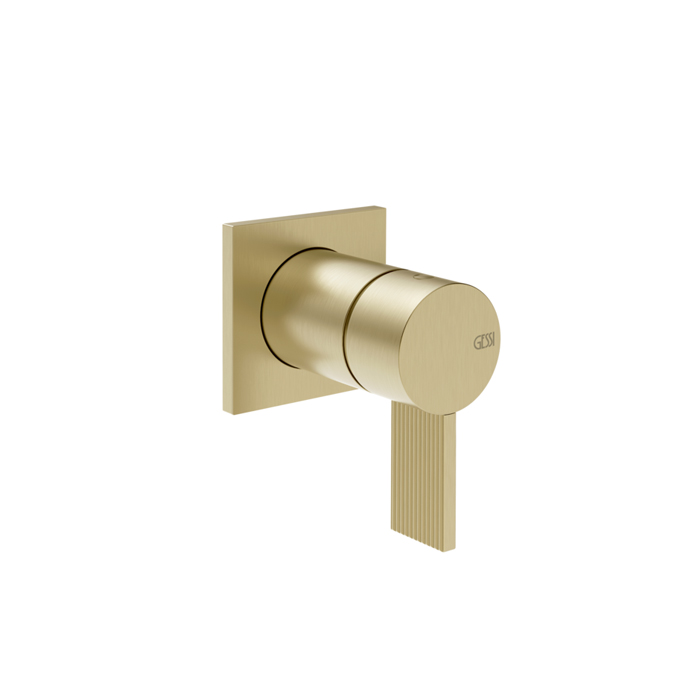 Gessi Inverso  Rigato Внешняя часть настенного смесителя для душа, цвет: Brass Brushed PVD