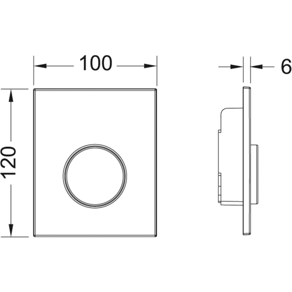 TECE TECEloop Urinal Панель смыва для писсуара, пластик, цвет: белый/хром