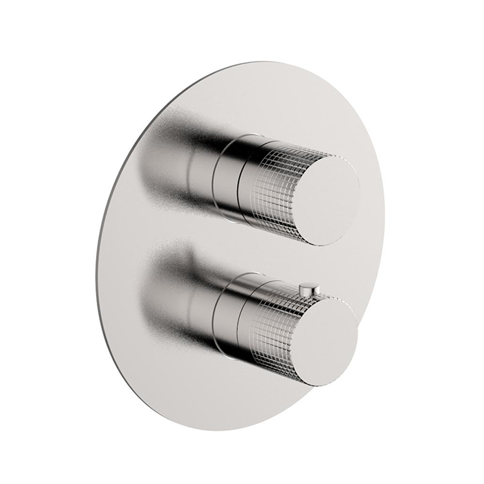 Cisal X32 Смеситель для душа, встраиваемый, термостатический, на 2 выхода, цвет: Brushed Stainless Steel 