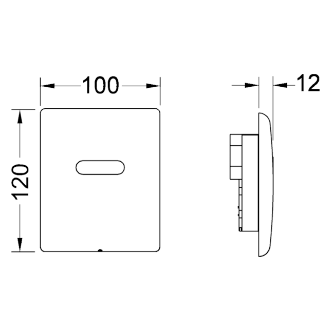 TECE TECEplanus Urinal Панель смыва для писсуара, с инфракрасным датчиком, 230/12 V, цвет: белый матовый
