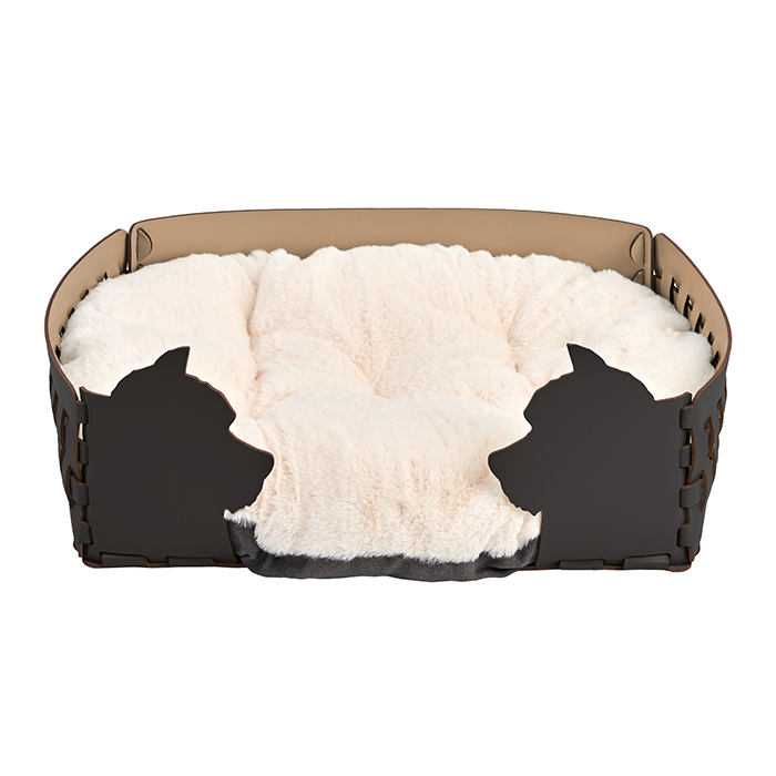 ADJ Лежанка Dog, 45х30хН15 см., цвет: шоколад/капучино