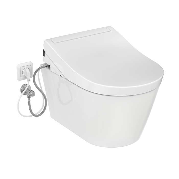 TOTO RP Унитаз подвесной 38x54cм, безободковый, tornado, CeFiONtect, cиденье Washlet, цвет: белый