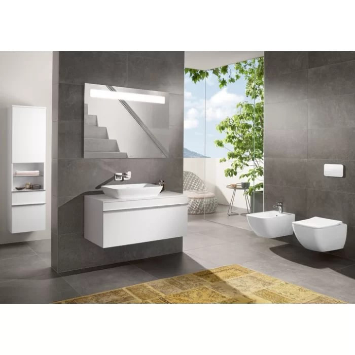 Villeroy&Boch Venticello Унитаз 37.5х56х33см., подвесной, безободковый, в комплекте сиденье SlimSeat c микролифтом, CeramicPlus, цвет: альпийский белый