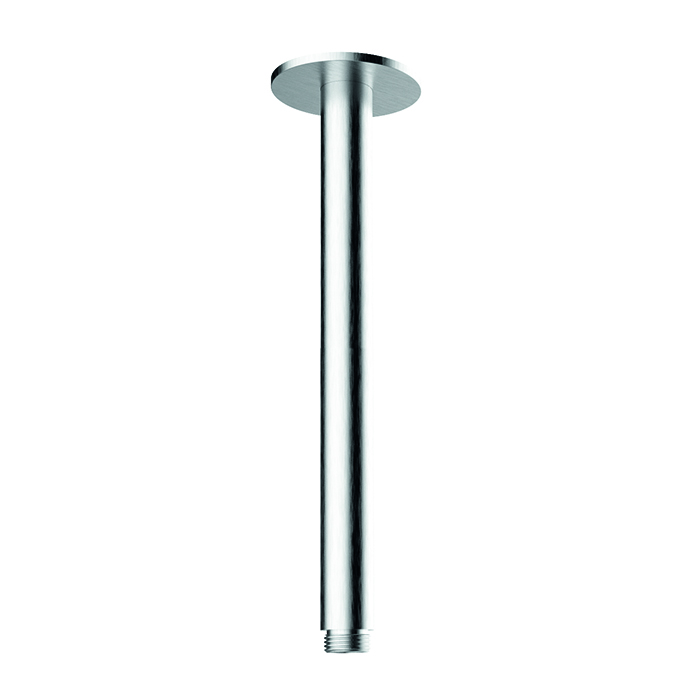 Almar 316 Stainless Steel Кронштейн для верхнего душа, потолочный, 20 см с круглым отражателем, цвет: нержавеющая сталь брашированная AISI 316