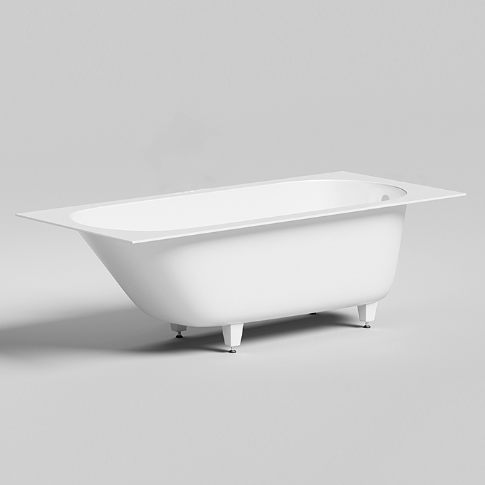 Salini Ornella Встраиваемая ванна 170х75х60cм, овальная чаша, S-Stone, цвет: белый матовый