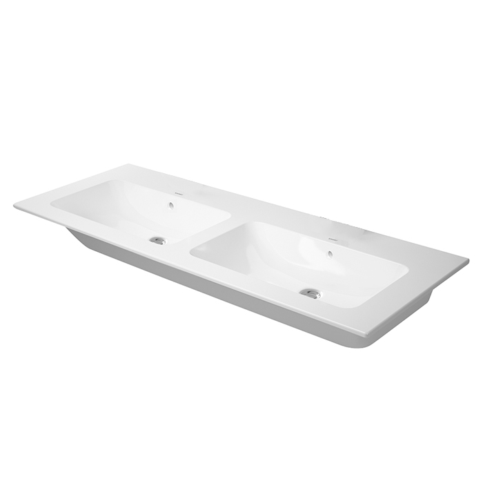 Duravit ME by Starck Двойная раковина 130x49см, встраиваемая сверху, без отв., цвет: белый