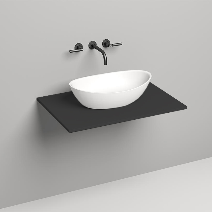 Salini Столешница 80х50х1.5 cм, из материалов S-Stone, цвет: RAL 9011