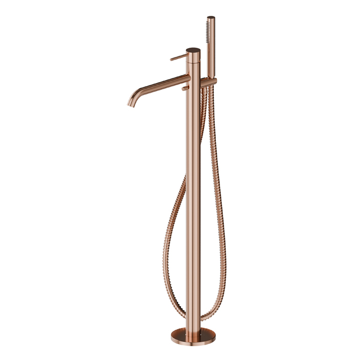 Newform XT Смеситель для ванны, напольный, с ручным душем, внешняя часть, цвет: PVD copper bronze