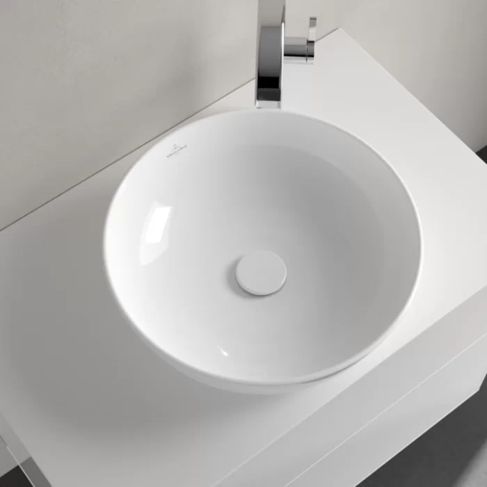 Villeroy&Boch Artis Раковина 43х43х12.5см., накладная, без отв., без перелива, TitanCeram, цвет: альпийский белый