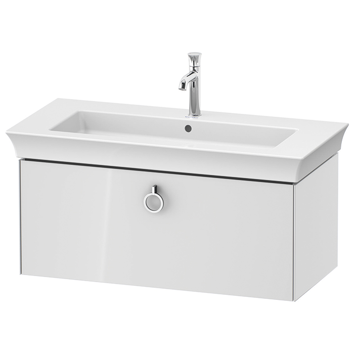 Duravit White Tulip Тумбочка подвесная 98.4x45.8х41см., раковина, 1 ящик с ручкой, цвет: белый высокоглянцевый