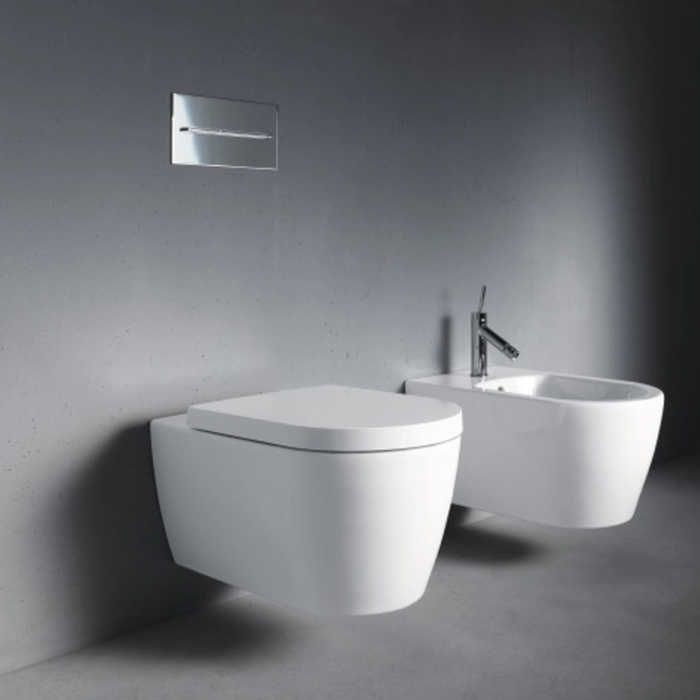 Duravit ME BY Starck Унитаз подвесной 57х37см., Rimless, включая крепление Durafix, цвет: белый матовый