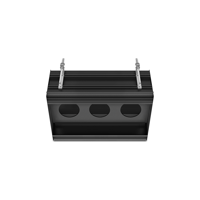 Gessi Binario Профиль линейный 670 мм, для 3 модулей, установка Easy-Fix, цвет: Black XL