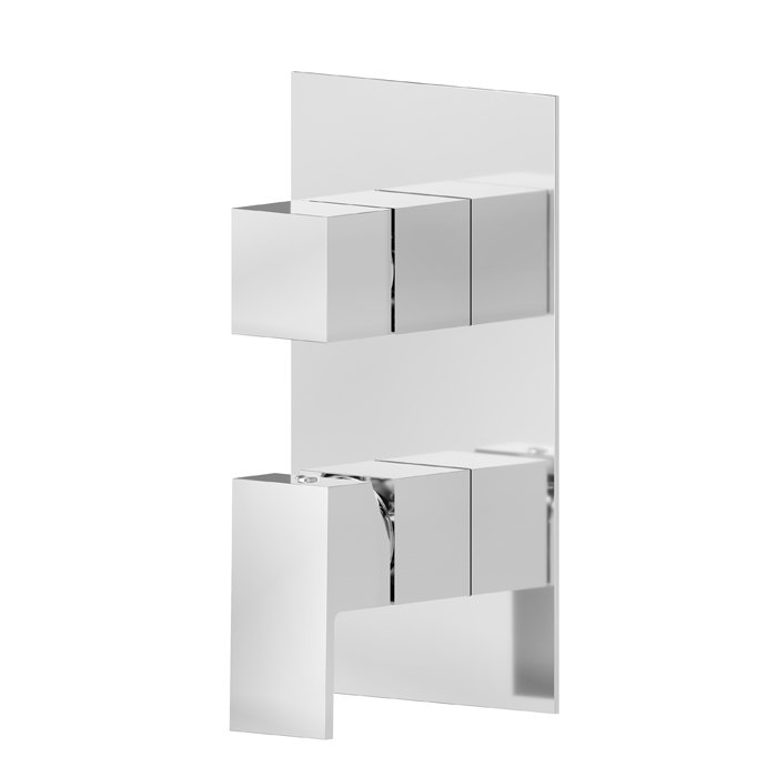 Newform Ergo Q Смеситель для душа, встраиваемый, 2 потока, внешняя часть, цвет: хром