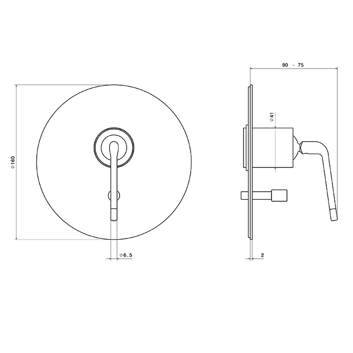 Newform O'Rama Смеситель для душа, встраиваемый, авто переключатель на 2 потока, внешняя часть, цвет: gold satin