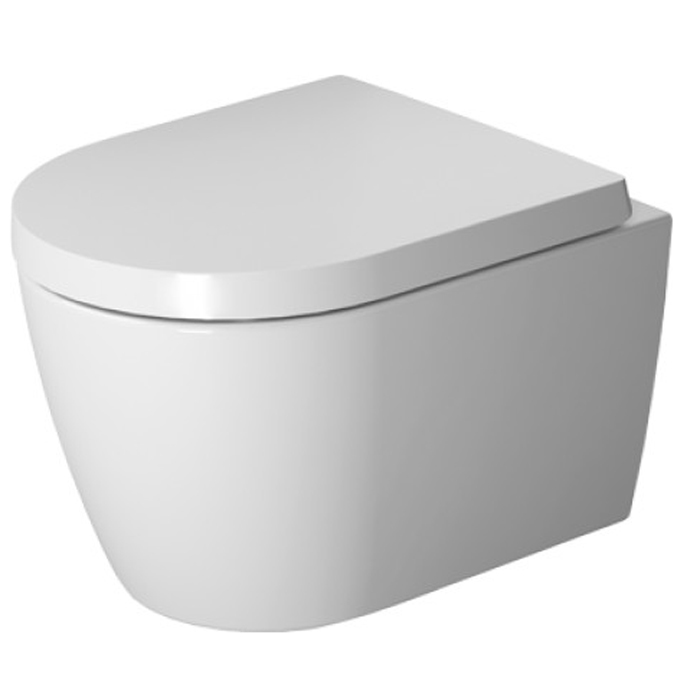 Duravit ME by Starck Унитаз подвесной 48х37см, Compact Rimless без смывного края, с вертикальным смывом, вкл. крепление Durafix, 4,5л. с HygieneGlaze