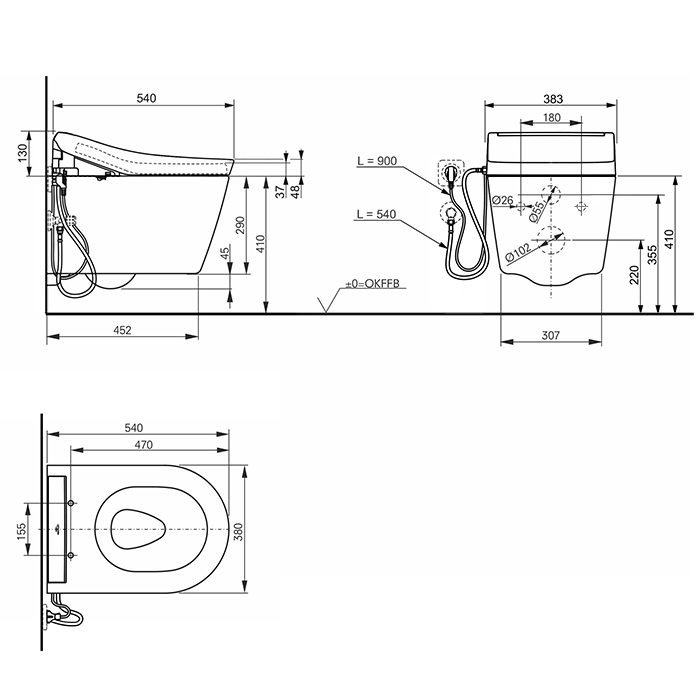 TOTO RP Унитаз подвесной 38x54cм, безободковый, tornado, CeFiONtect, cиденье Washlet, цвет: белый