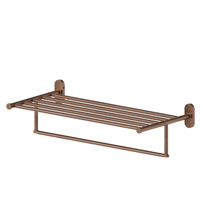 Newform Accessori tondi Полка для полотенец, цвет: PVD brushed copper bronze