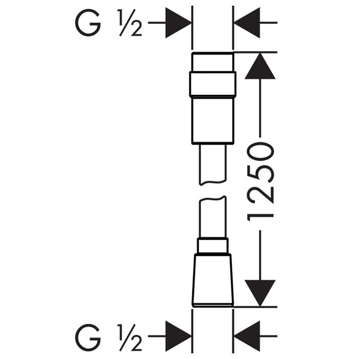 Hansgrohe Isiflex Шланг 125см, цвет: хром