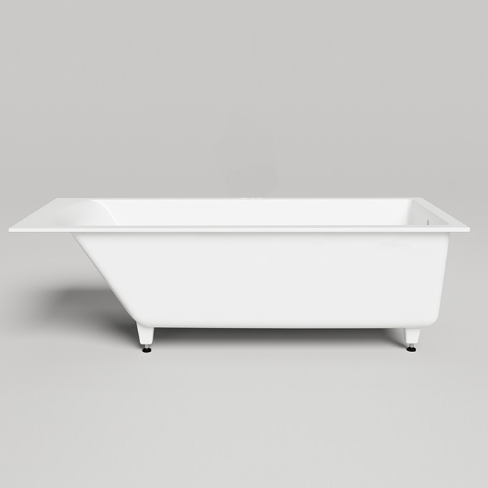 Salini Cascata Встраиваемая ванна 170x70x55.2см., ножки, мат-л: S-Stone, цвет: белый матовый
