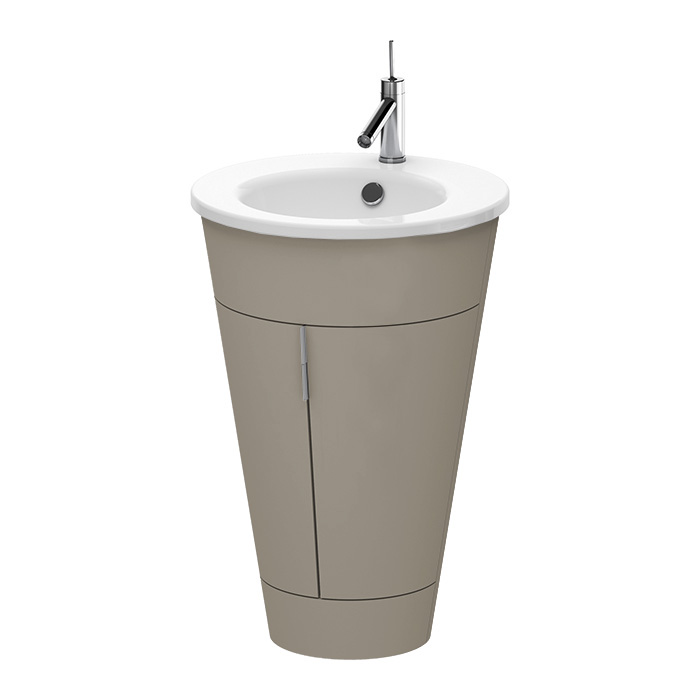 Duravit Starck 1 Тумба напольная 60x56xh82.5см, с раковиной , подсветка LED, цвет: stone grey satin matt