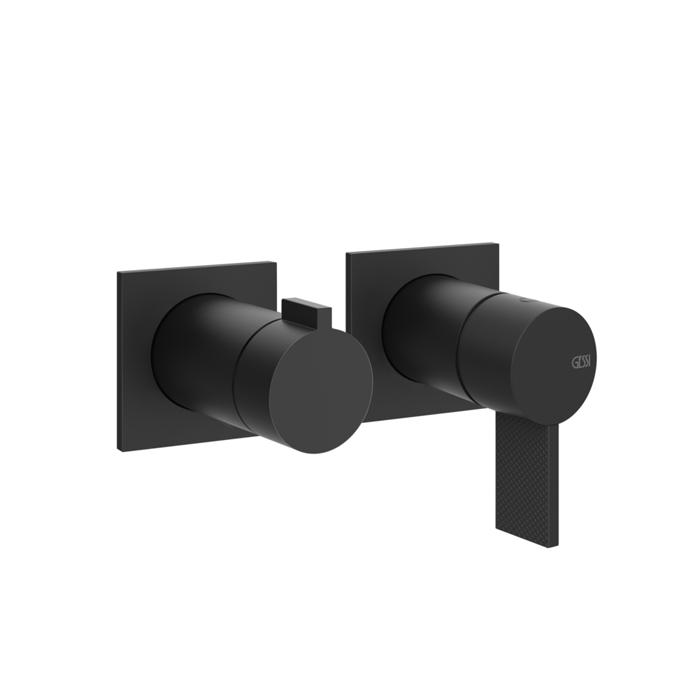 Gessi Inverso Diamantato Смеситель для душа, настенный, цвет: Matte Black