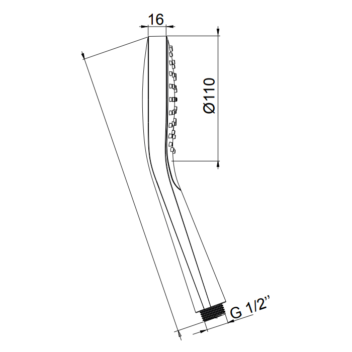 Almar Ручной душ Ø11см., пластик, цвет: Copper Brushed PVD
