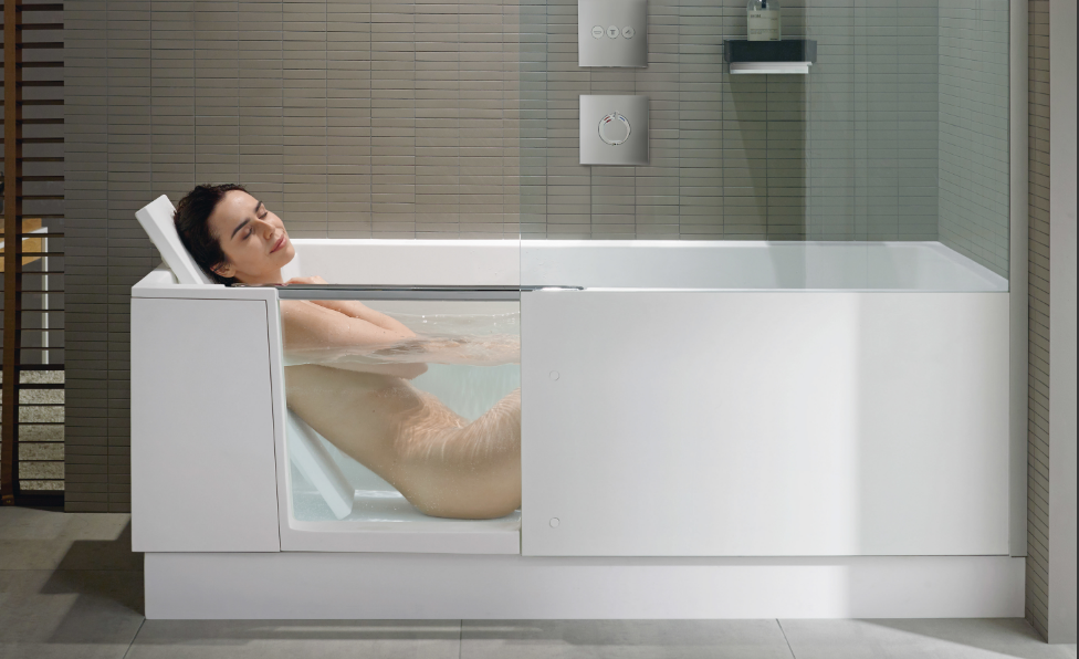 DURAVIT Shower + Bath Bathtub Ванна 170х75хh210.5см, прямоугольная с входной дверью и душевой шторкой, DX - правосторонняя, цвет: белый