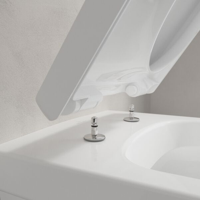 Villeroy&Boch Architectura Унитаз подвесной 37x53см, безободковый, сиденье микролифт, CeramicPlus, цвет: альпийский белый 
