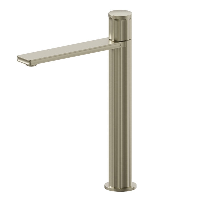 Newform Ionika Смеситель для раковины, 1 отв., высокий, цвет: PVD brushed pale gold