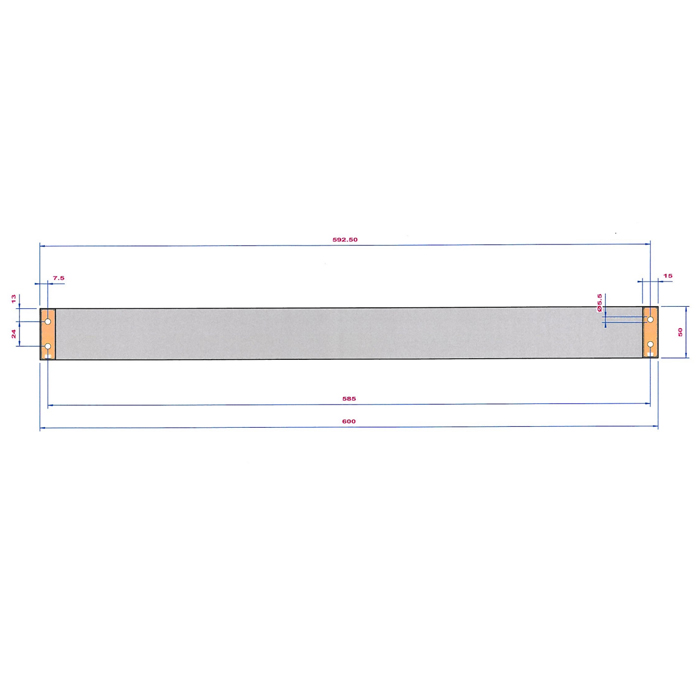 Decor Walther Brick HTE60 Полотенцедержатель 60см, подвесной, цвет: хром