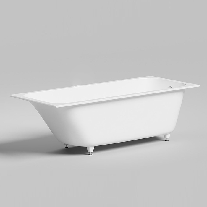 Salini Orlanda Plus Встраиваемая ванна 190х100х60cм, прямоуг. чаша, S-Sense, цвет: белый глянцевый