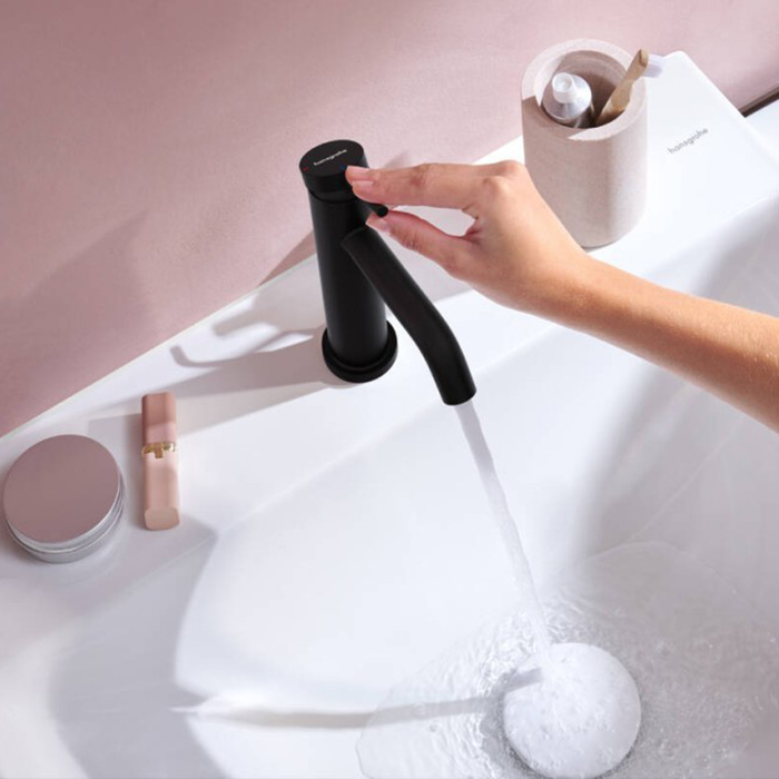 Hansgrohe Tecturis S Смеситель для раковины, 1 отв., без донного клапана, цвет: чёрный матовый