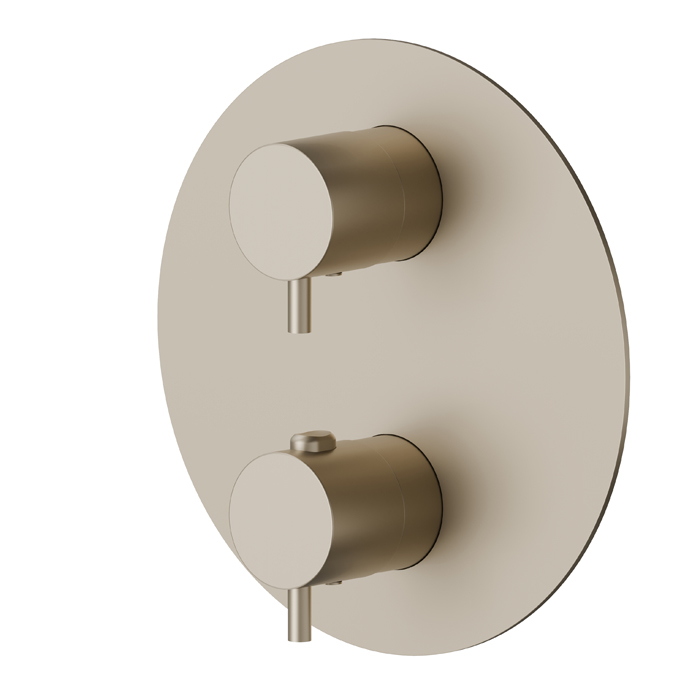 Newform X-Way Смеситель для душа, встраиваемый, термостатический, 4 потока, внешняя часть, цвет: gold satin