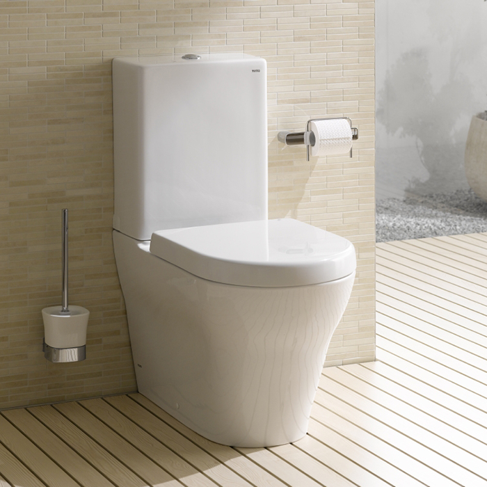 TOTO MH Унитаз моноблок 39.2x70.4x41см, безободковый, Tornado Flush, CeFiONtect, цвет: белый