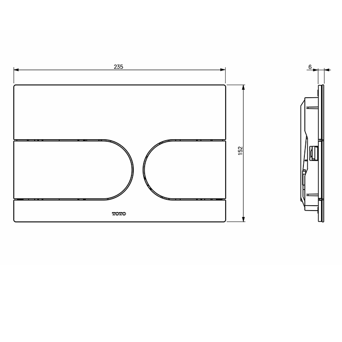 TOTO Neorest Клавиша смыва для модуля WH182EAT, цвет: белый матовый