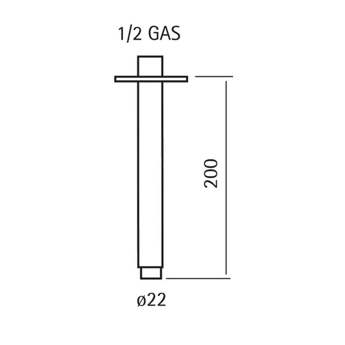Cisal Xion Держатель верхнего душа 20cм., потолочный монтаж, цвет: нержавеющая сталь