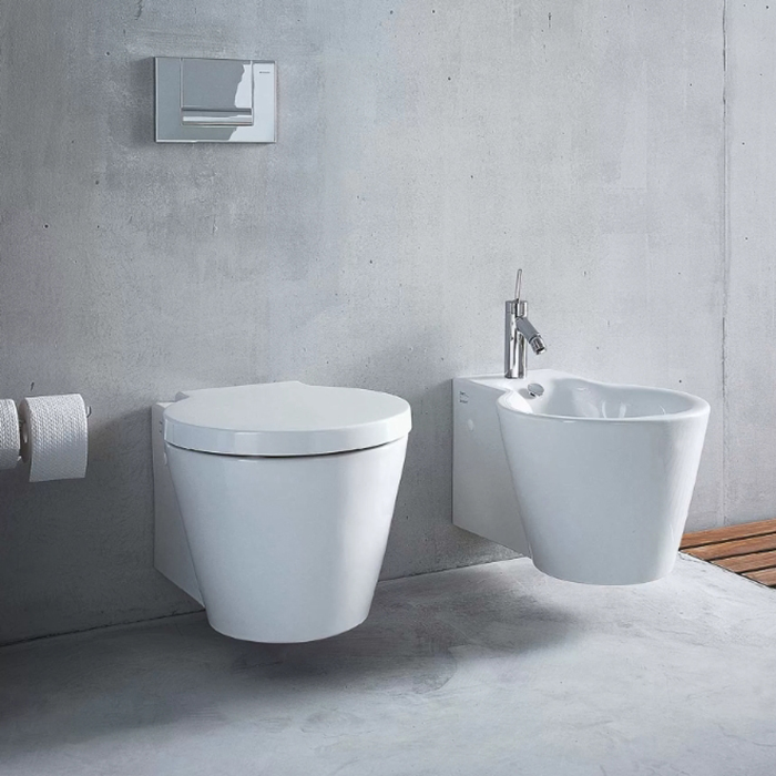 Duravit Starck 1 Биде подвесное 57.5х41см, с креплениями Durafix, с 1 отв под смеситель, цвет: белый