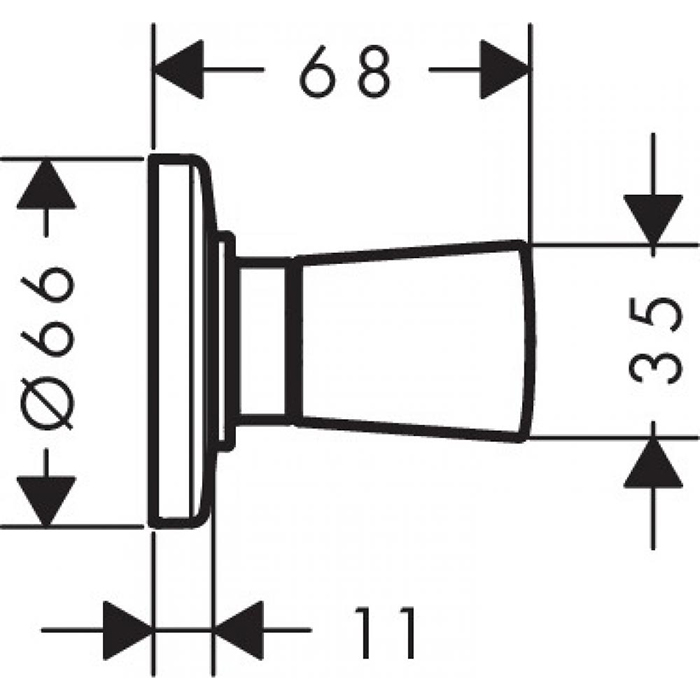 Hansgrohe Logis Запорный вентиль, внешняя часть, цвет: хром