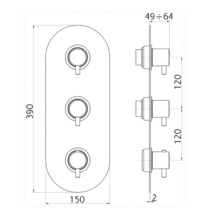 Cisal Less Смеситель для ванны/душа, встраиваемый, термостатический, цвет: Nichel Spazzolato