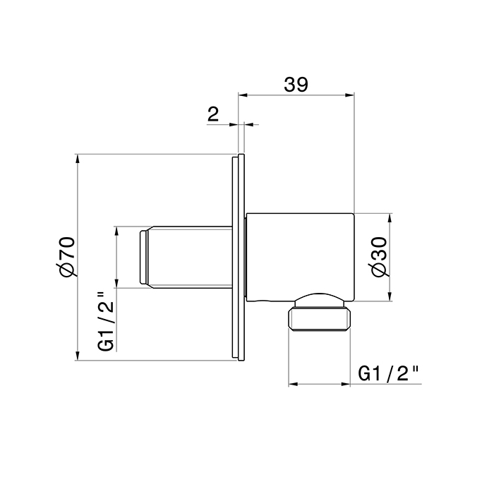 Newform X-Stell 316 Шланговое подсоединение, цвет: PVD Br. Copper Bronze