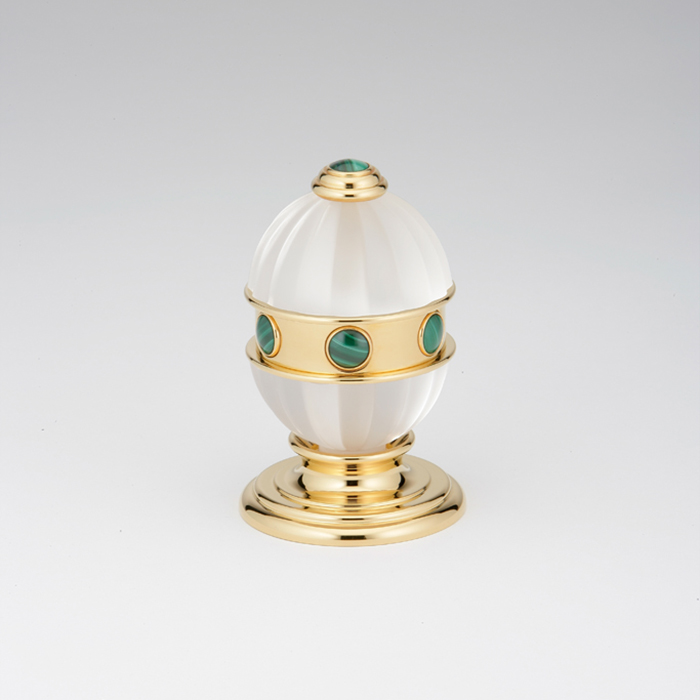 THG Amboise Malachite Вентиль смесителя для раковины, вставки малахит, цвет: полированное золото