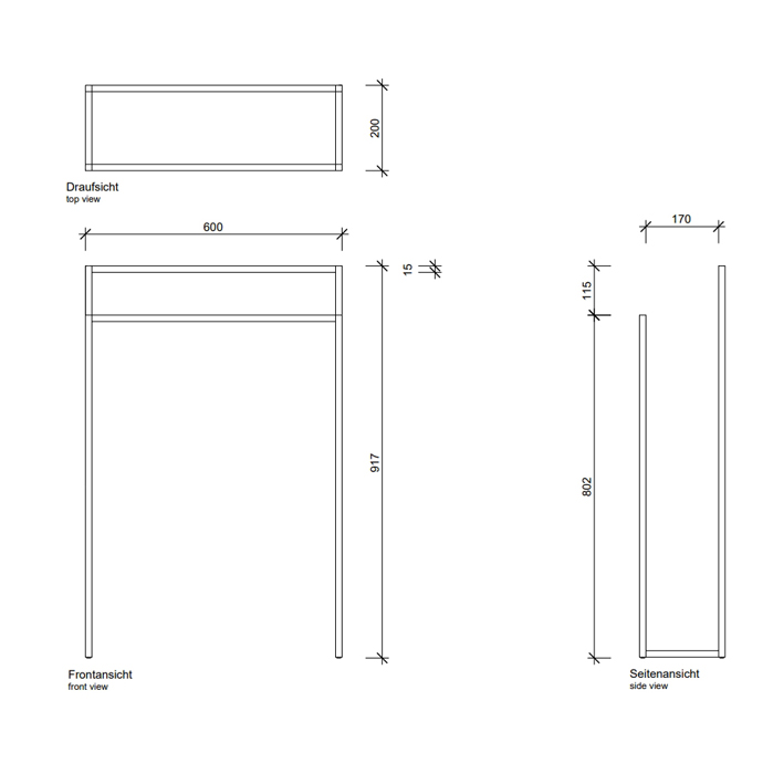 Decor Walther HT 10 Полотенцедержатель 60x20x91.5см, напольный, цвет: хром