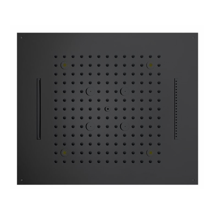 BOSSINI DREAM/4 Верхний душ 570x470 мм, с 4 LED RGB, 4 режима (дождь, каскад, водопад, туман) блок питания/управления, Cromoterapia, цвет: черный мат