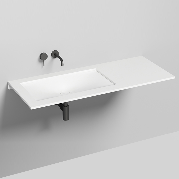 Salini Marea Раковина врезная снизу 70х40х12см., без отв. с переливом, материал: S-Stone, цвет: белый матовый