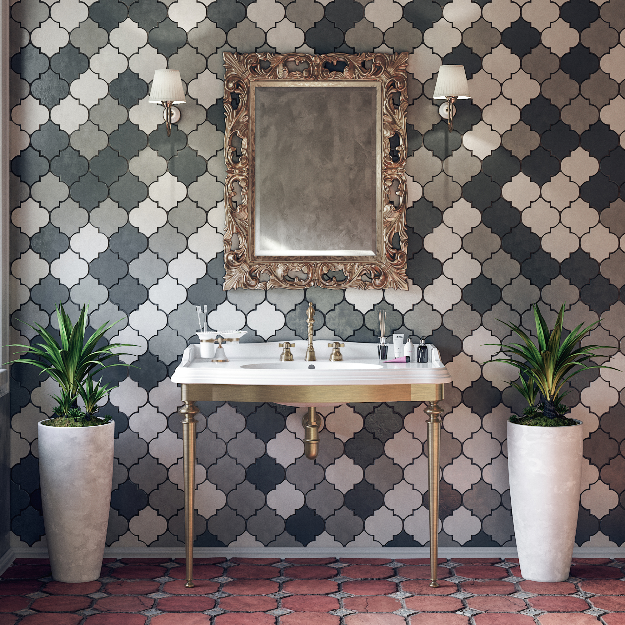 TW Bristol 874.2, Консоль напольная 105х56см., с раковиной на 1 отв., цвет:бронза