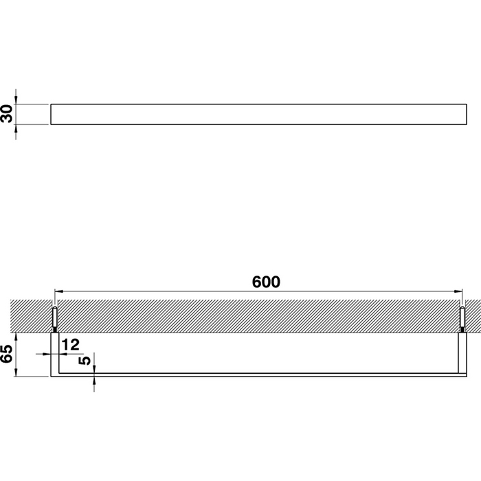 CISAL Quad Полотенцедержатель 60 см, подвесной, цвет: хром