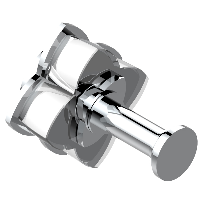 THG Pétale de cristal clair Крючок подвесной, длинный, цвет: хром/прозрачный хрусталь