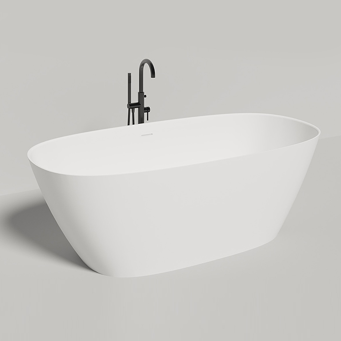 Salini Sofia Ванна отдельностоящая 185x90x60.5cм, донный клапан "Up&Down", сифон, слив-перелив, материал: S-Stone, цвет: белый матовый 