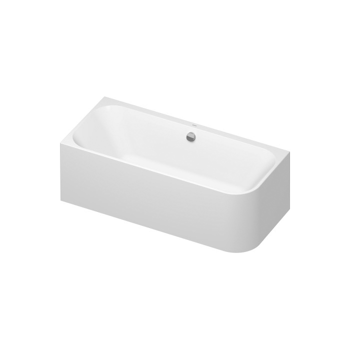 DURAVIT Happy D2 Ванна 180х80x60см, угол слева  вариант с двумя наклонами для спины, с интегр акрилов панелью и ножками, цвет белыйнаклонами для спины, цвет: белый